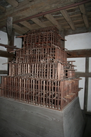 wooden frame of himeji city 