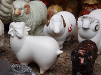 ceramic white sheep 