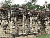 elephant terrace Siem reap, South East Asia, Cambodia, Asia