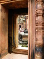 doorway of banteay srei Siem Reap, South East Asia, Cambodia, Asia