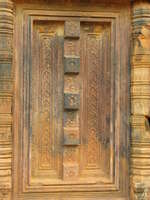 stone window Siem Reap, South East Asia, Cambodia, Asia