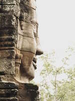 side face of jayavarman Siem reap, South East Asia, Cambodia, Asia