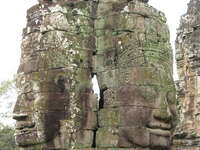 twin faces of jayavarman Siem reap, South East Asia, Cambodia, Asia