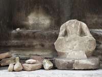 statue of lolei temple Phnom Penh, Siem Reap, South East Asia, Cambodia, Asia