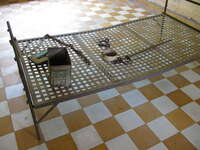 torture equipment on the iron bed Phnom Penh, South East Asia, Vietnam, Asia