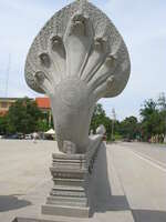 white snake statue near canadia garden Phnom Penh, South East Asia, Vietnam, Asia