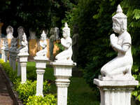 view--buddhist statues Phnom Penh, South East Asia, Vietnam, Asia