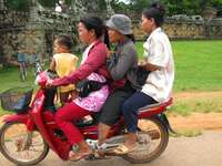 siem reap family car Siem Reap, South East Asia, Cambodia, Asia