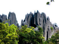 black granite mountain Vientiane, Hin Boun Village, South East Asia, Laos, Asia