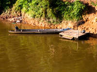 b52 boat in bin boun Vientiane, Hin Boun Village, South East Asia, Laos, Asia