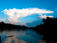 laos crocodile or wooden plank Vientiane, Hin Boun Village, South East Asia, Laos, Asia