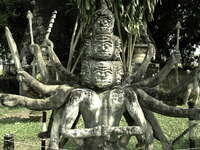 octopus buddha Vientiane, South East Asia, Laos, Asia