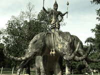 indra riding airavata Vientiane, South East Asia, Laos, Asia