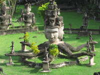 brahma statue Vientiane, South East Asia, Laos, Asia