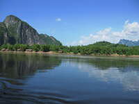 river to luang prabang Pakbeng, Luang Prabang, South East Asia, Laos, Asia