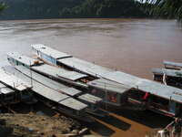 slow boats of laos Pakbeng, Luang Prabang, South East Asia, Laos, Asia