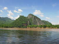 view--blue mekong Pakbeng, Luang Prabang, South East Asia, Laos, Asia