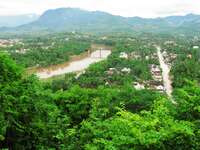 luang prabang from phousi temple Luang Prabang, South East Asia, Laos, Asia