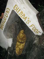 giant buddha footprint Luang Prabang, South East Asia, Laos, Asia