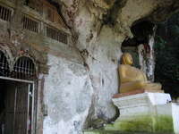 happy buddha outside pak ou cave Pakbeng, Luang Prabang, South East Asia, Laos, Asia