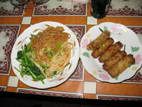 food--dinner at street food stalls Pakbeng, Luang Prabang, South East Asia, Laos, Asia