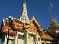 temple near elephant kraal Ayutthaya, Central Thailand, Thailand, Asia