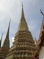 wat pho stupas Bangkok, South East Asia, Thailand, Asia