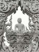 white buddha Chiangrai, Chiang Khong, South East Asia, Thailand, Laos, Asia