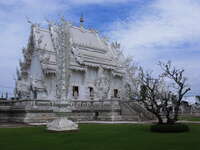 view--chiangrai rong khun temple Chiangrai, Chiang Khong, South East Asia, Thailand, Laos, Asia