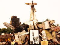 mass grave of american plane wreckage Hanoi, South East Asia, Vietnam, Asia