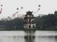 turtle tower Hanoi, South East Asia, Vietnam, Asia
