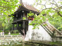 stairs of one pillar pagoda Hanoi, South East Asia, Vietnam, Asia