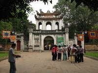 temple of literature tourists Hanoi, South East Asia, Vietnam, Asia