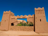 view--gladiator gate Ouarzazate, Interior, Morocco, Africa