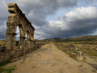 view--decumanus maximus Meknes, Moulay Idriss, Imperial City, Morocco, Africa