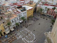 view--catedral cuoula sobre tambor Cadiz, Andalucia, Spain, Europe