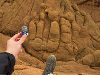 view--hello kitty and monkeys fingers Ait Arbi, Dades Valley, Morocco, Africa