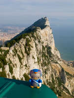 view--helloy kitty on the rock Gibraltar, Algeciras, Cadiz, Andalucia, Spain, Europe
