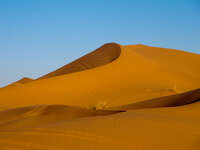 view--desert before breakfast Merzouga, Sahara, Morocco, Africa