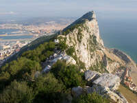 view--gibraltar rock Gibraltar, Algeciras, Cadiz, Andalucia, Spain, Europe