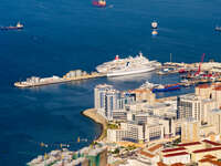 view--gibraltar cruise Gibraltar, Algeciras, Cadiz, Andalucia, Spain, Europe