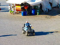 view--quad on plaza Marrakech, Interior, Morocco, Africa