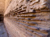 palace annex bricks Marrakech, Imperial City, Morocco, Africa