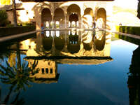 view--generalife reflection Granada, Andalucia, Spain, Europe