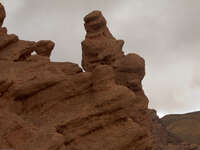 monkey columns Ait Arbi, Dades Valley, Morocco, Africa