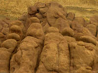 defigured rocks Ait Arbi, Dades Valley, Morocco, Africa