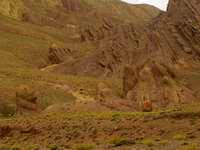 sheer cliff Ait Arbi, Dades Valley, Morocco, Africa