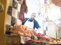 butcher in medina Fez, Imperial City, Morocco, Africa