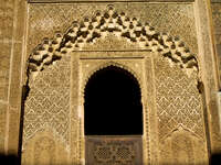 ivory decorated window Fez, Imperial City, Morocco, Africa