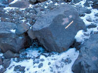 snow in toubkal Imlil, Atlas Mountains, Morocco, Africa